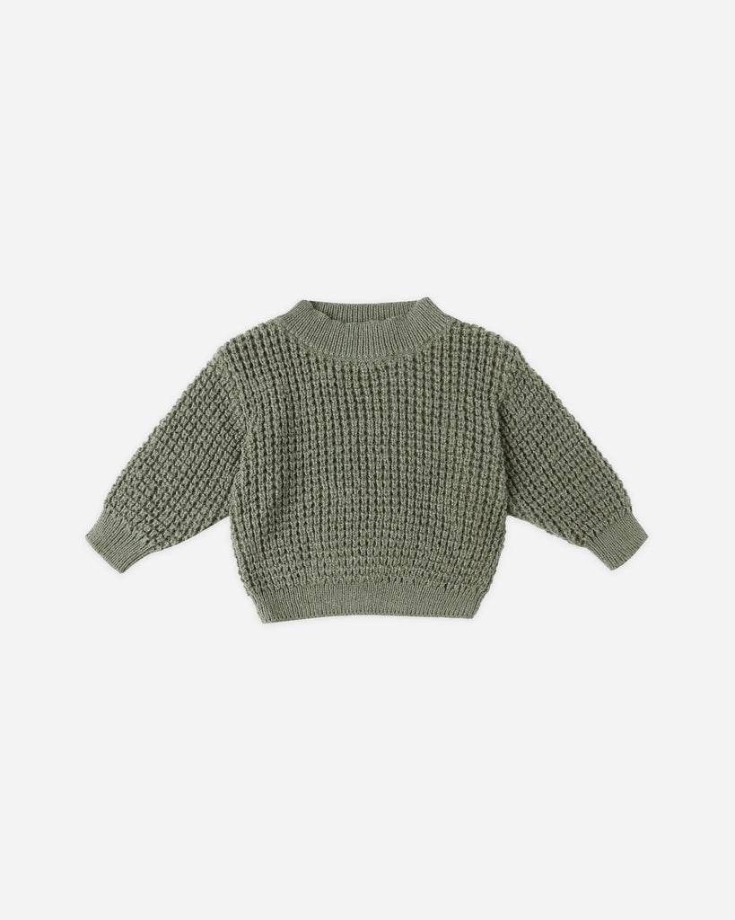 Chunky Knit Sweater in Forest by Quincy Mae