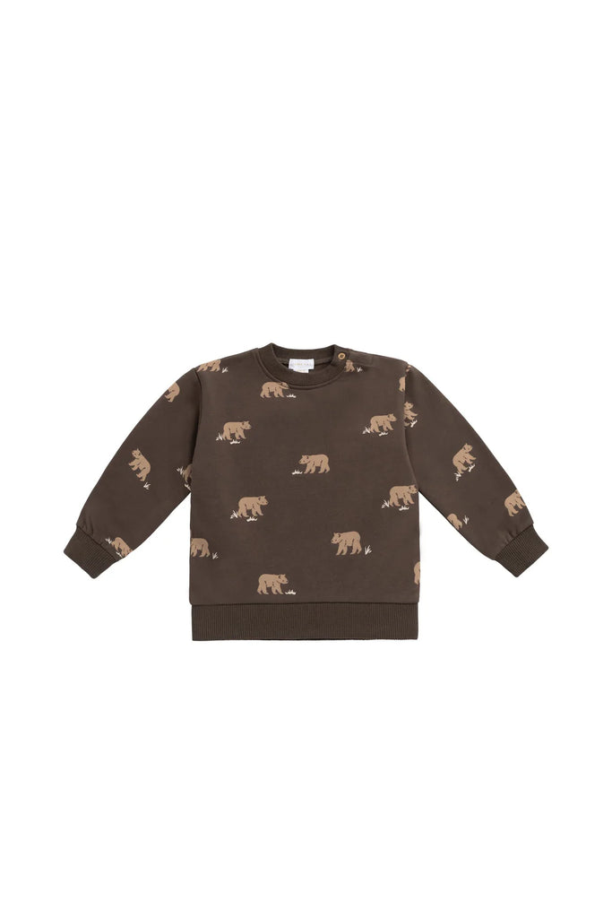 Organic Cotton Peyton Sweatshirt in Bear Buddies Canteen by Jamie Kay
