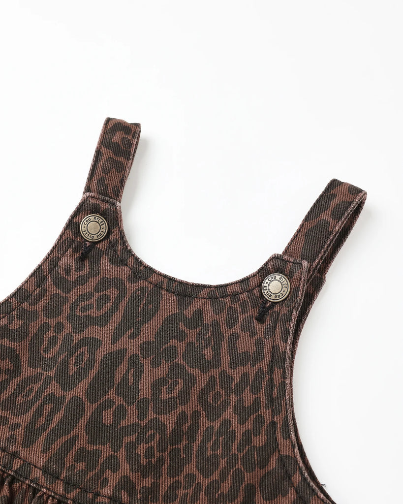 Wide Leg Overall in Leopard by Rylee + Cru