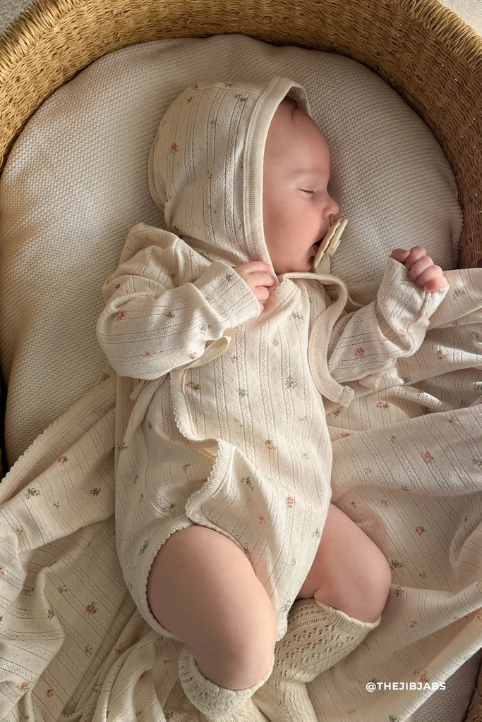 Pointelle Bonnet in Sweet Magnolia Simple by Jamie Kay