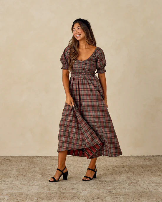 Adele Dress in Winter Tartan by Noralee