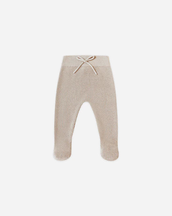 Footed Knit Pant in Oat by Quincy Mae