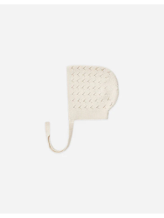 Knit Bonnet in Natural by Quincy Mae