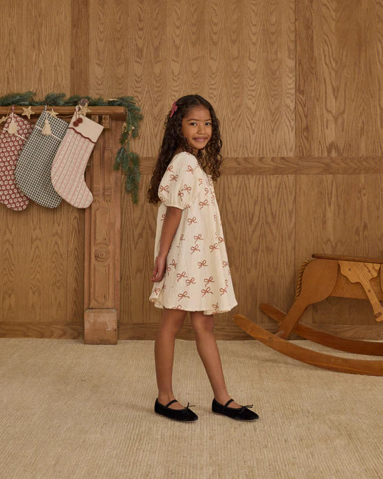 Sabrina Mini Dress in Ruby Bows by Rylee + Cru