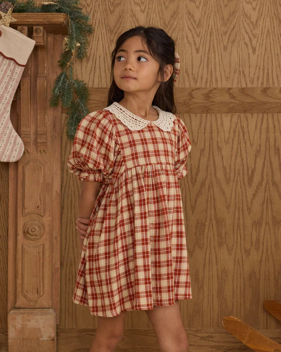 Heidi Dress in Red Plaid by Rylee + Cru