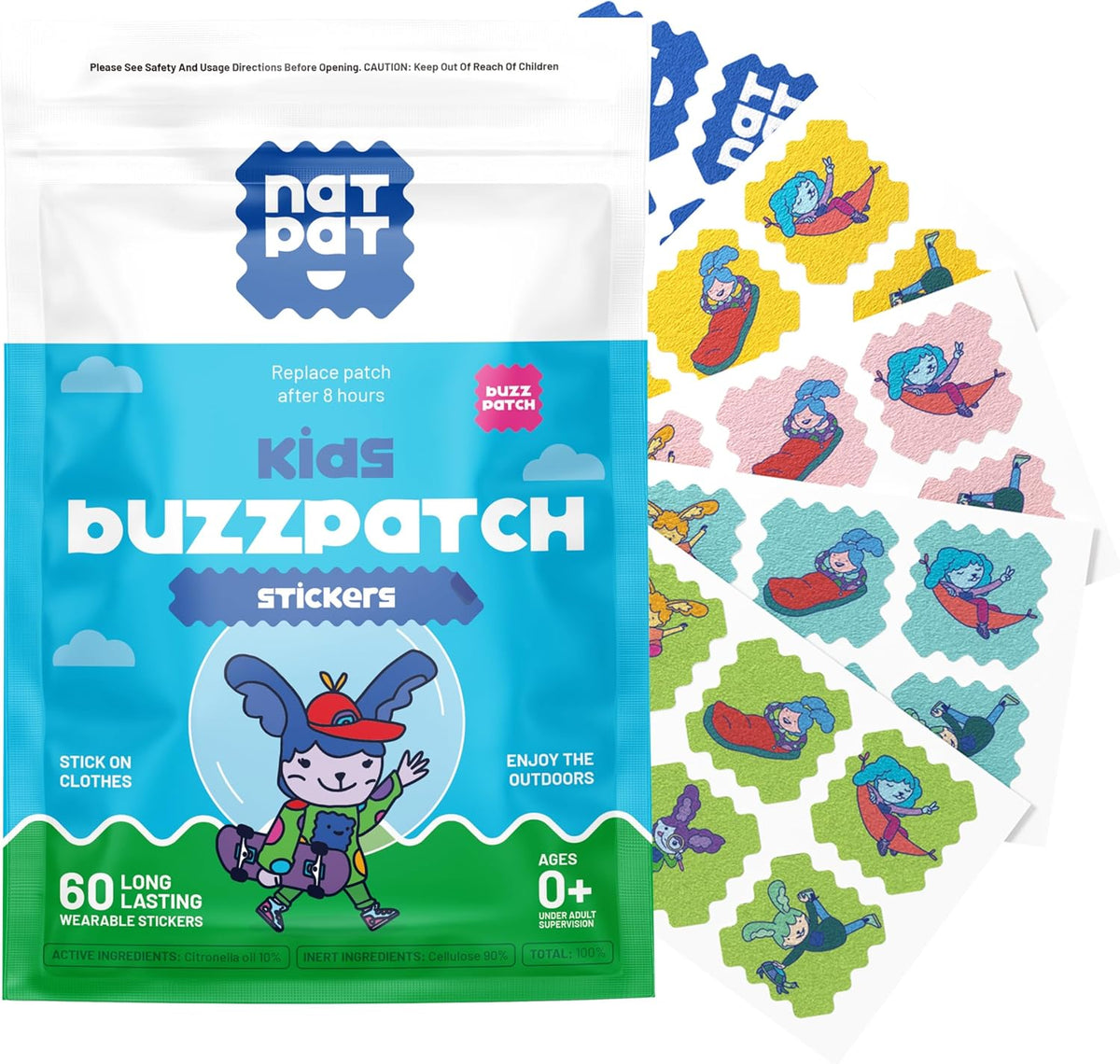 BuzzPatch Mosquito & Insect Repellent Stickers by NatPat