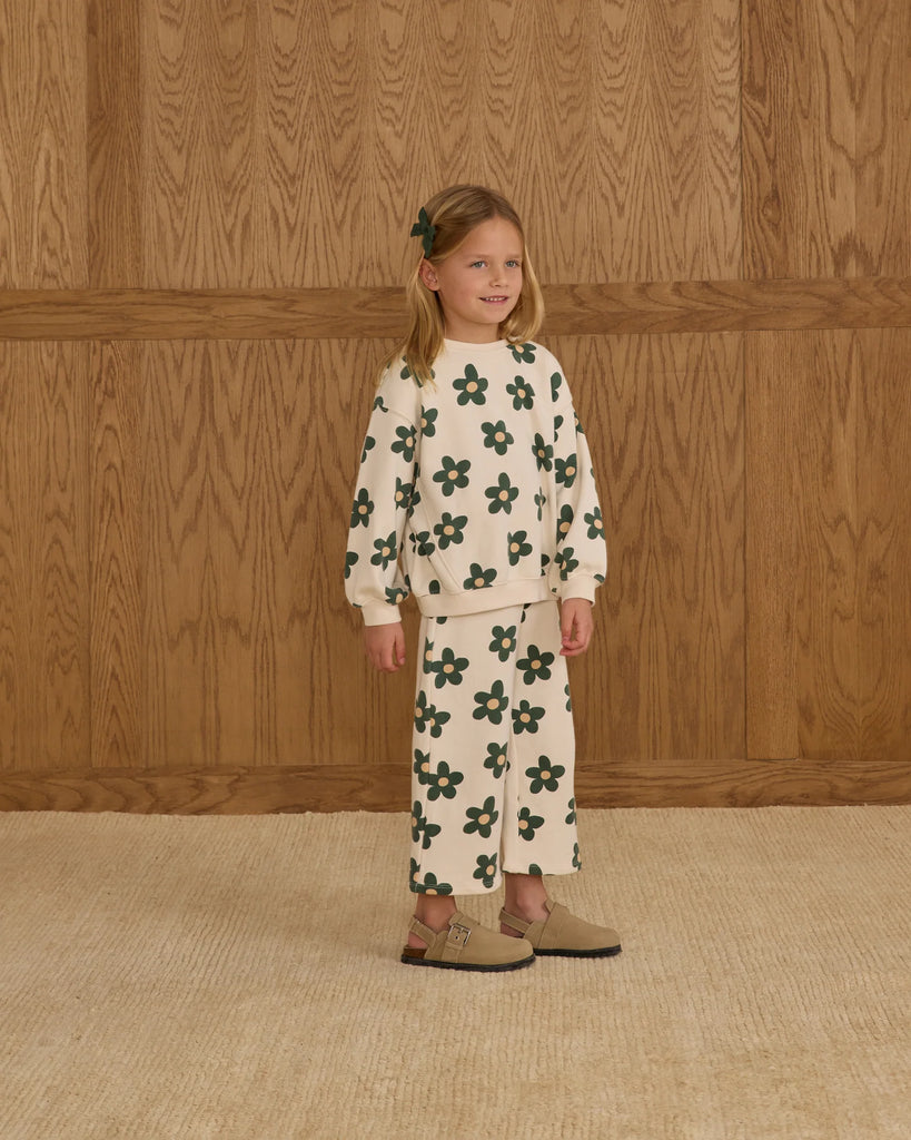 Wide Leg Sweatpant in Daisy by Rylee + Cru