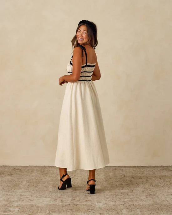 Annabelle Dress in Metallic Ivory by Noralee