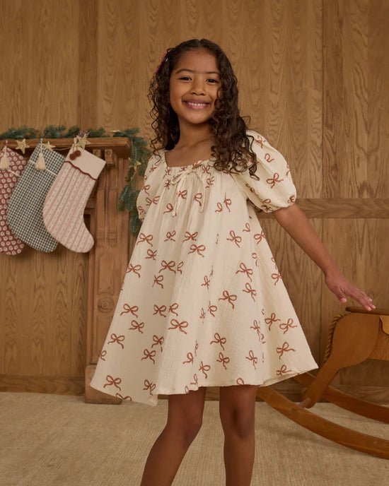 Sabrina Mini Dress in Ruby Bows by Rylee + Cru