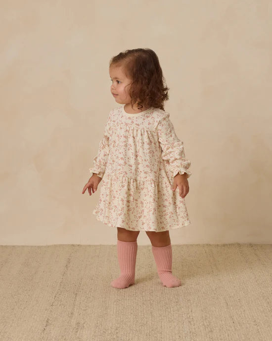Tiered Jersey Dress in French Garden by Quincy Mae