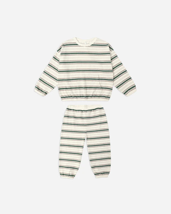 Relaxed Set in Retro Stripe by Rylee + Cru