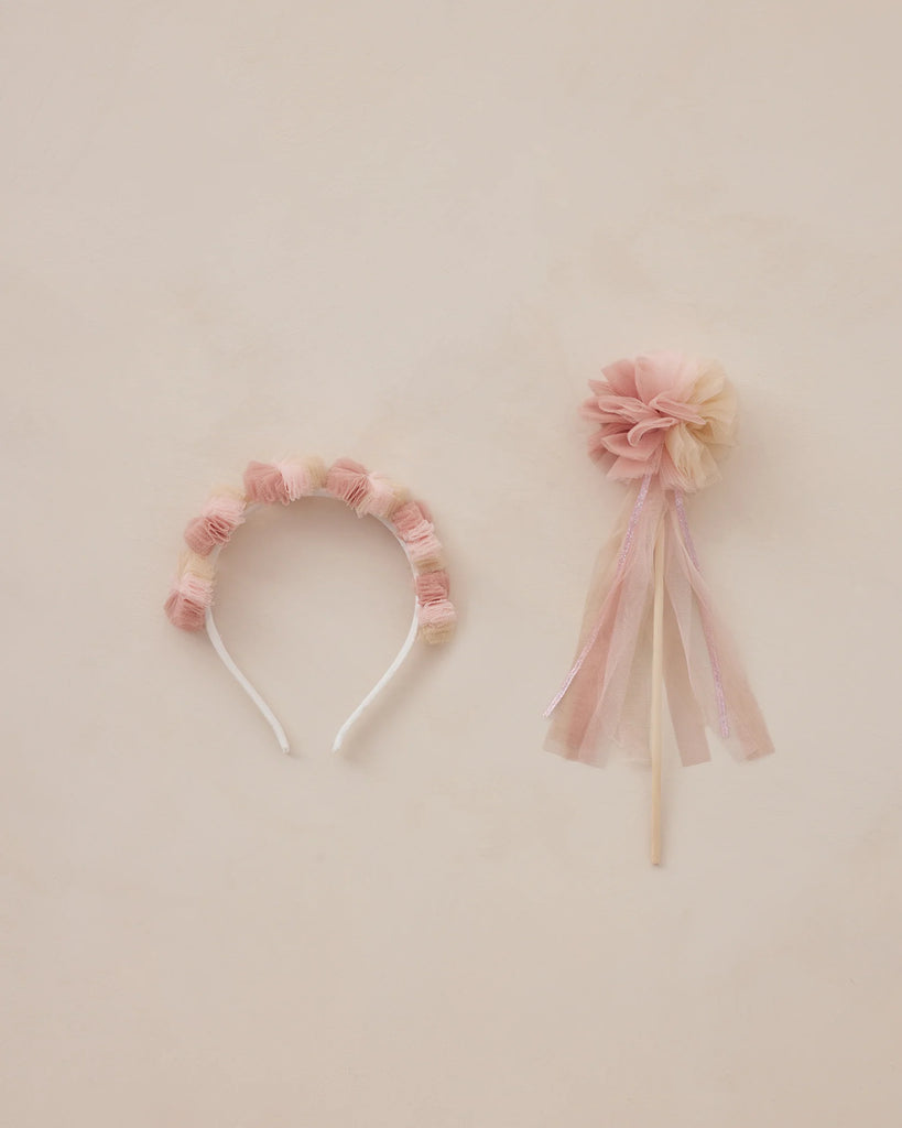 Pom Pom Crown + Wand in Pink Ombre by Noralee