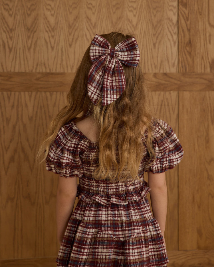 India Dress in Burgundy Plaid by Rylee + Cru India Dress in Burgundy Plaid by Rylee + Cru