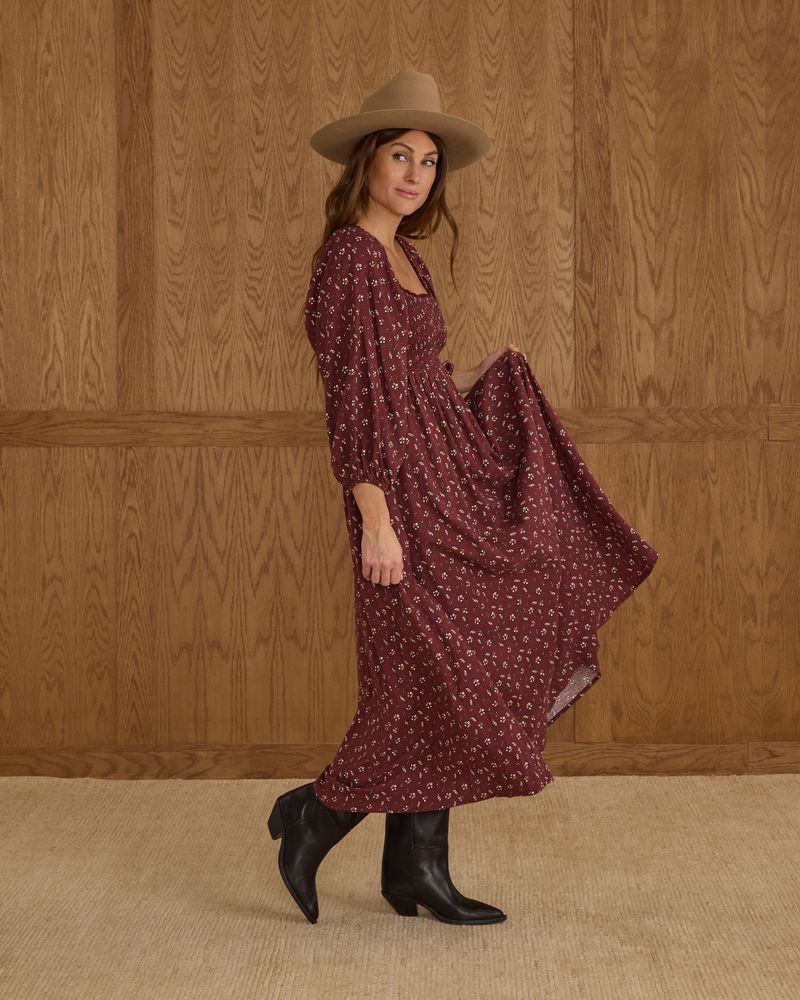 Della Dress in Harvest Berry by Rylee + Cru