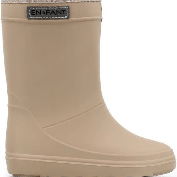 Beige Rain Boot flat lay