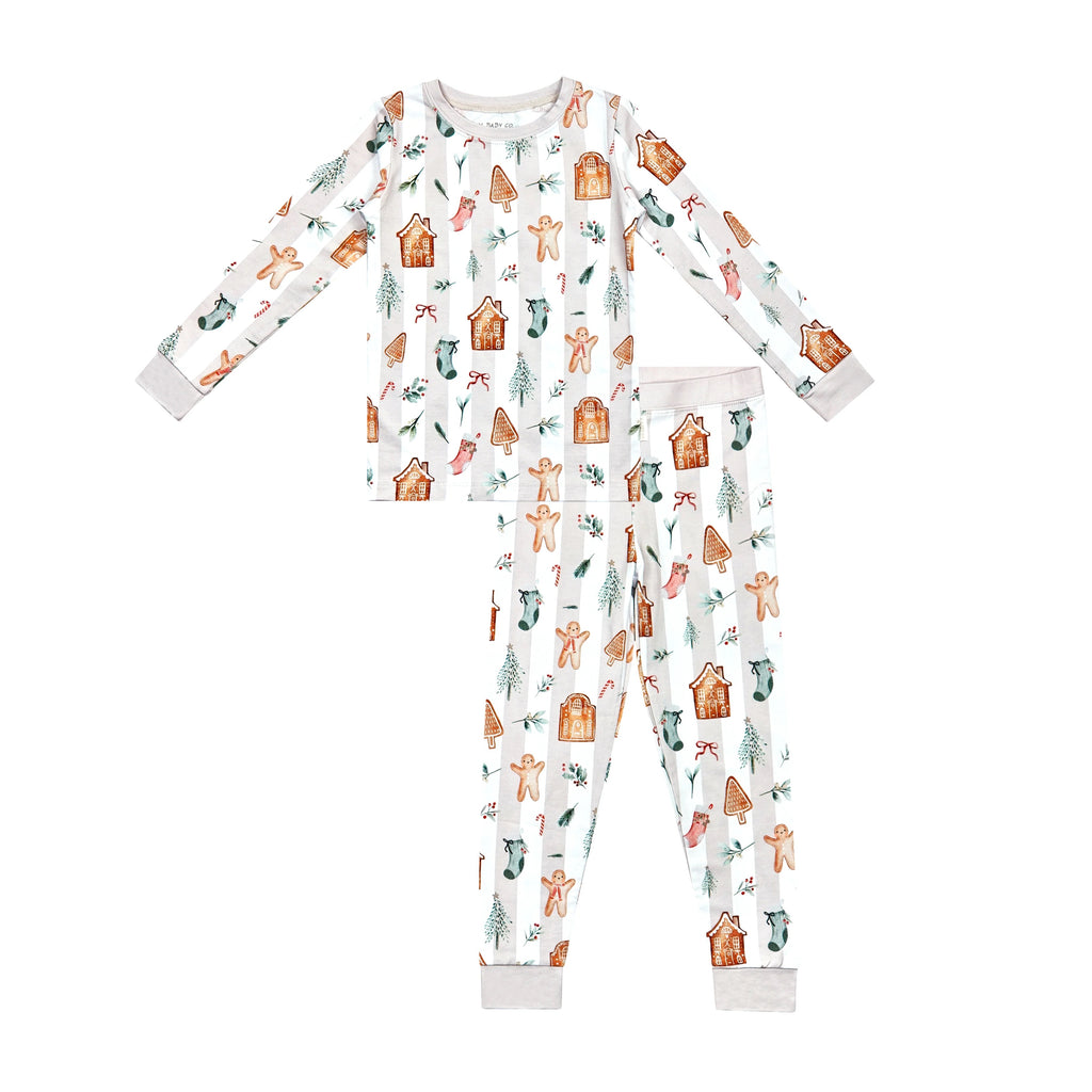 Two Piece Christmas pj's with gingerbread