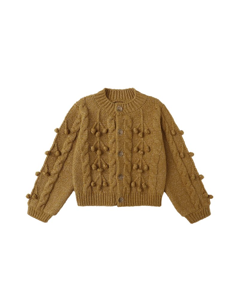 Bobble Cardigan in Golden by Rylee + Cru