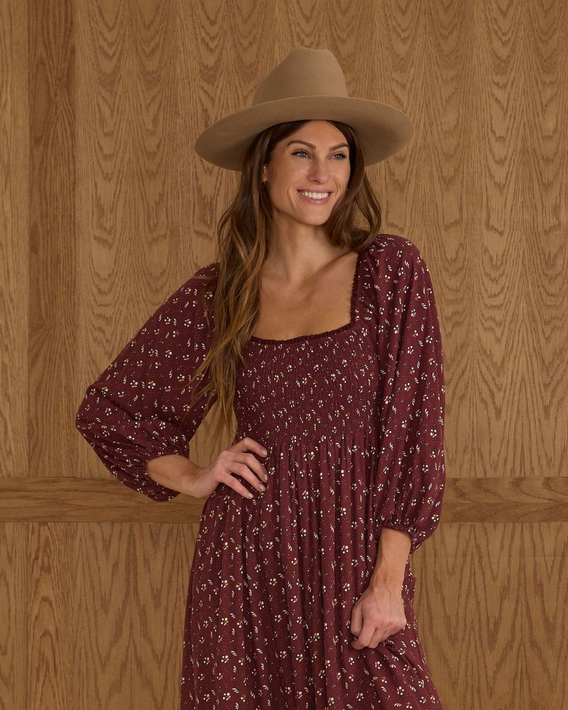 Della Dress in Harvest Berry by Rylee + Cru